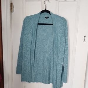 Women's Blue Open Front Sweater